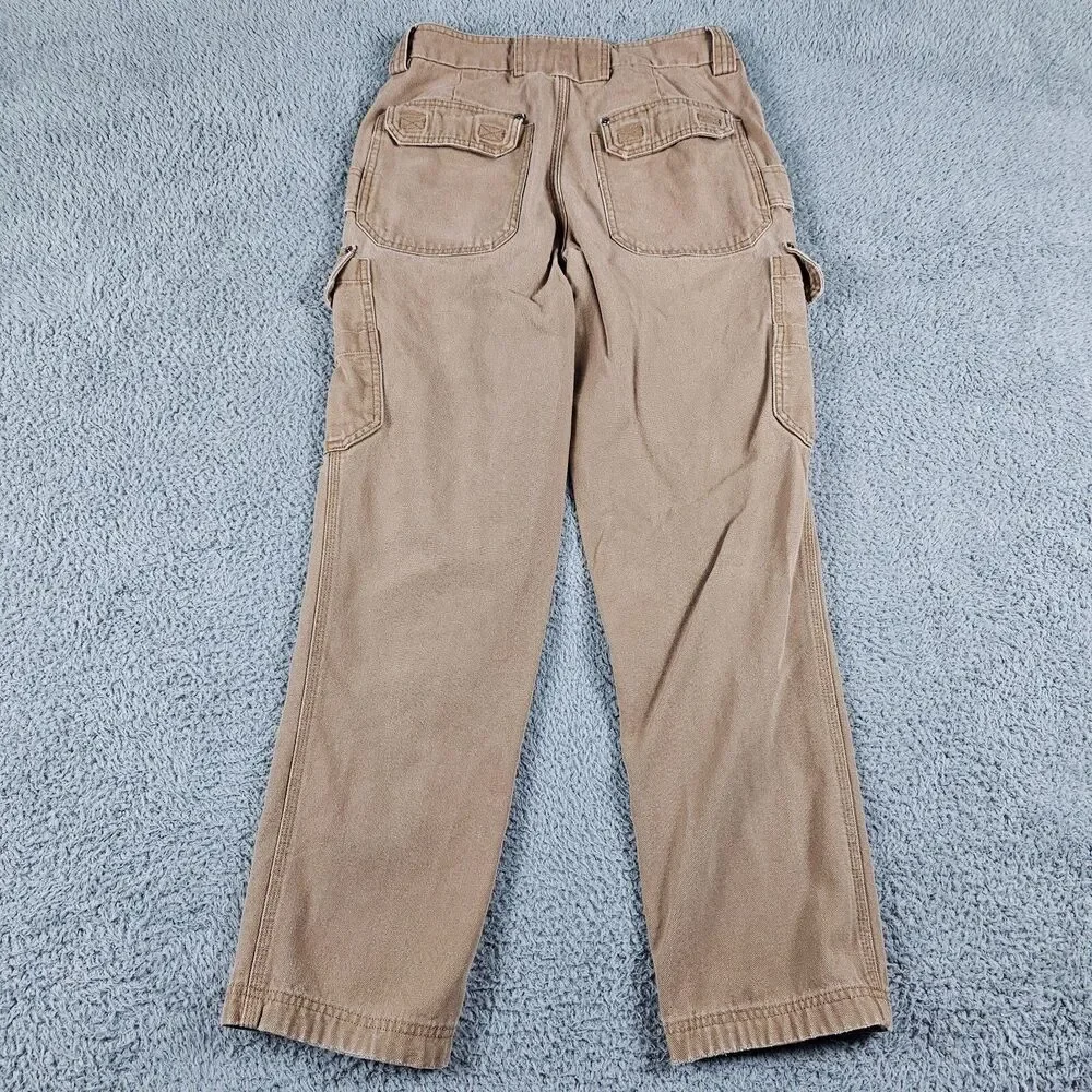 Duluth Trading Cargo Pants Mens 30x31 Khaki Duck Canvas Work Utility Military